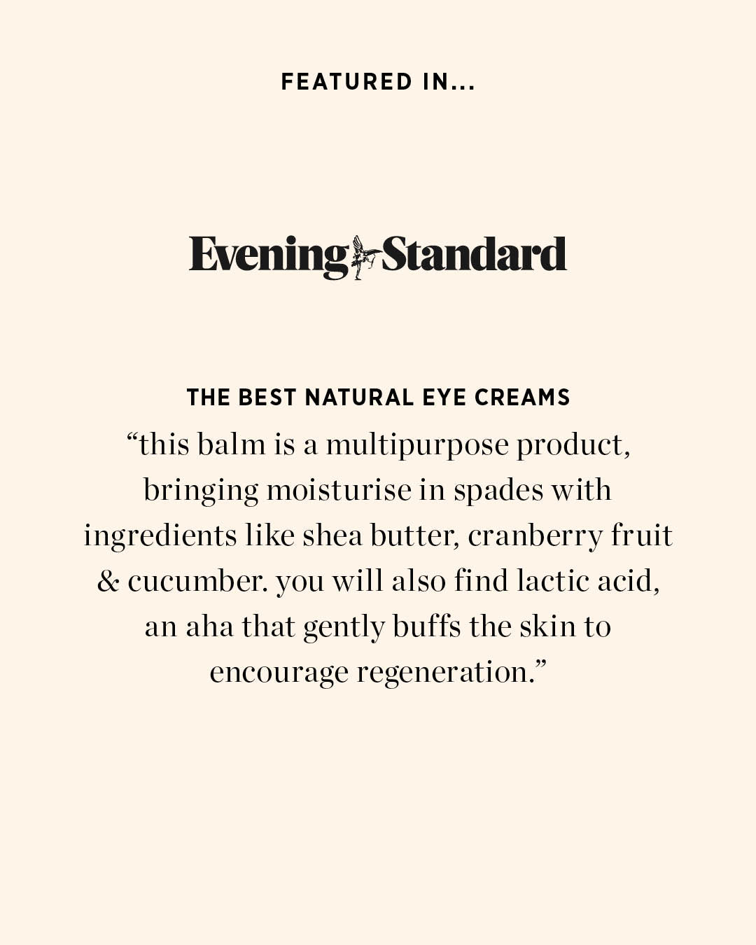 cranberry lip & eye mask Ere Perez featured in Evening Standard with the best natural eye creams