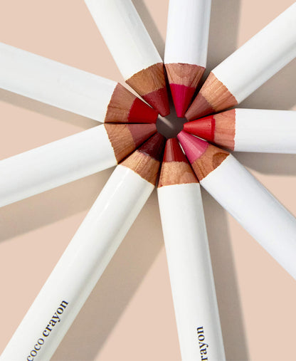 multiple organic coco crayons by Ere Perez in all its different tints 