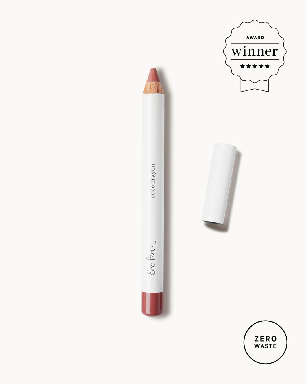 All natural award-winning coco crayon in its zero waste packaging