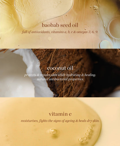 All-natural main ingredients in coco crayon Ere Perez and their roles 