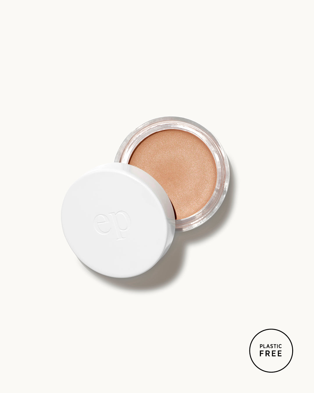 Pot of Ere Perez all-natural vanilla highlighter, in proudly plastic free packaging 